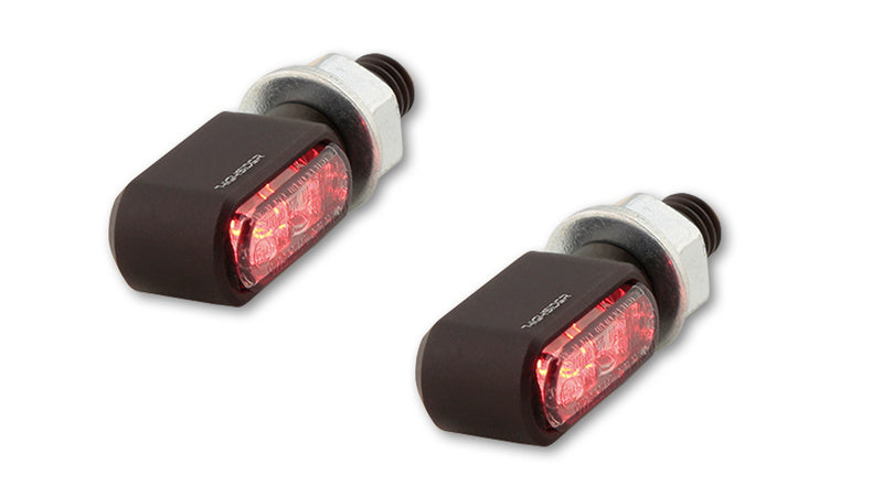 HIGHSIDER pro Little Bronx LED Rück-, Bremslicht, Blinker Schwarz/Getönt 3in1, CNC, E-Geprüft (Paar)